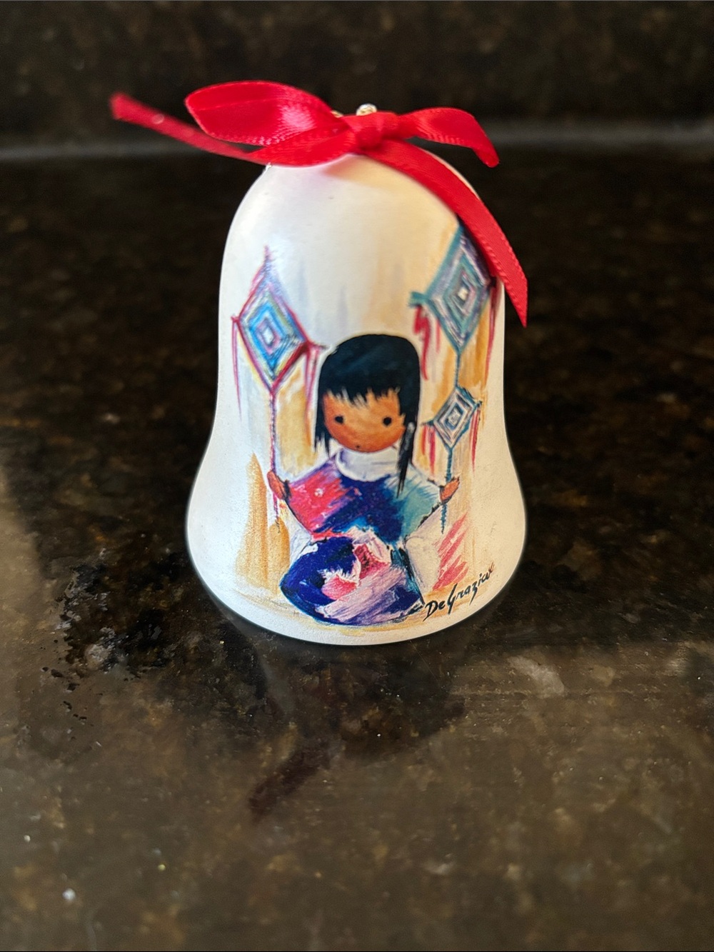 De Grazia Hand-Painted Porcelain Bell